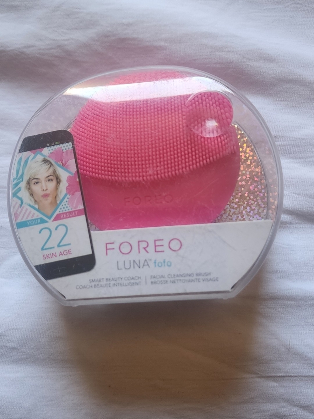 FOREO LUNA fofo Silicone Facial Cleansing Brush - Bright Pink